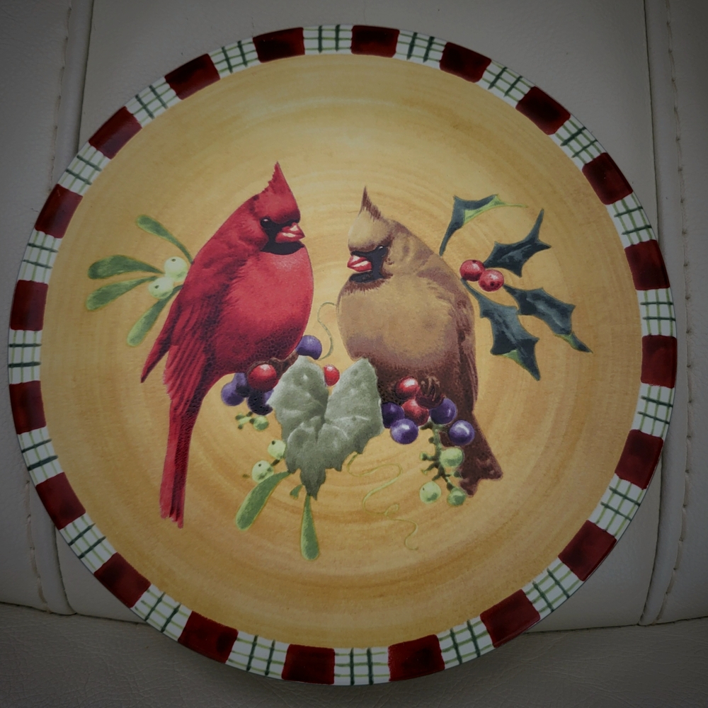 Lenox salad Plate/Winter Greetings/Cardinal